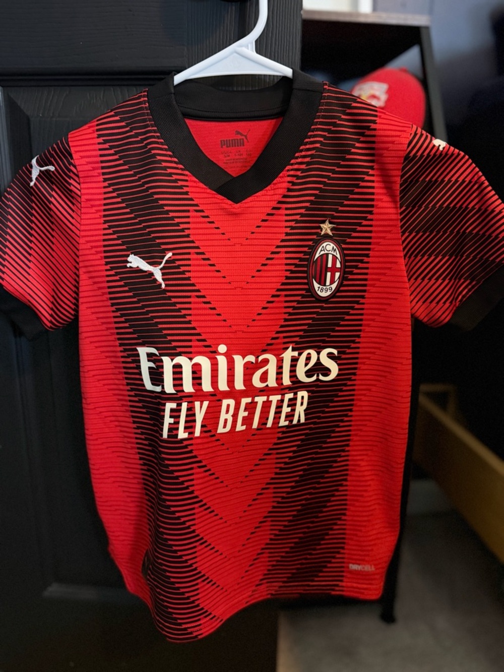 Puma Kids AC Milan Red and Black Home Jersey